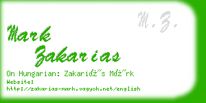 mark zakarias business card